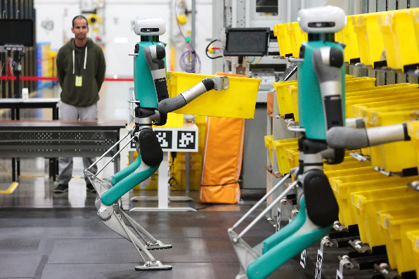 View inside a massive Amazon fulfillment center.